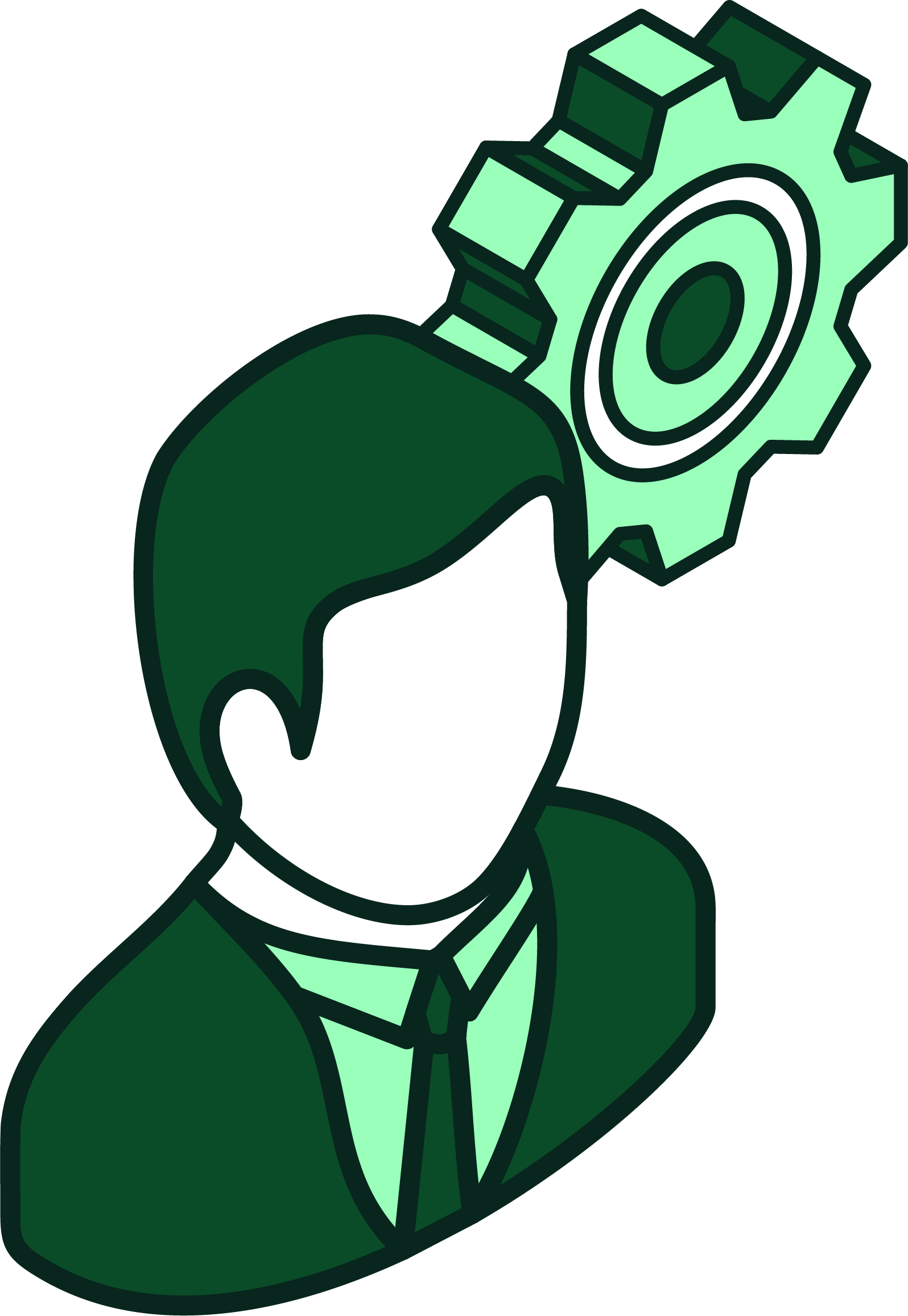 Businessman with Gear Icon